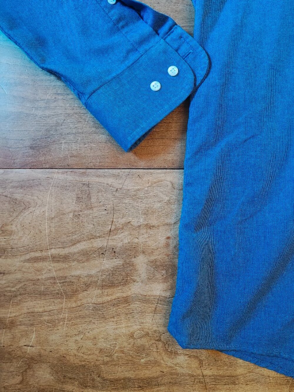 Vintage Barrington Blue Wrinkle Free Oxford Shirt Mens 15.5 34/35 Made in USA - Picture 3 of 11